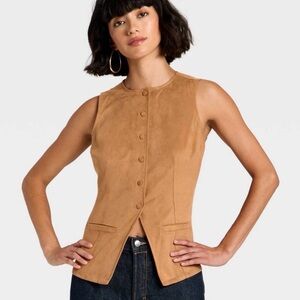 Women's Faux Suede Fashion Vest from Universal Thread - NWT szXXL